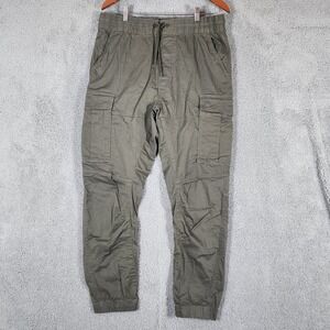 HM Women's Olive Green Cargo Jogger Pants Sz M Elastic Waist Utility Streetwear
